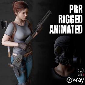 Female Survivor 3D model